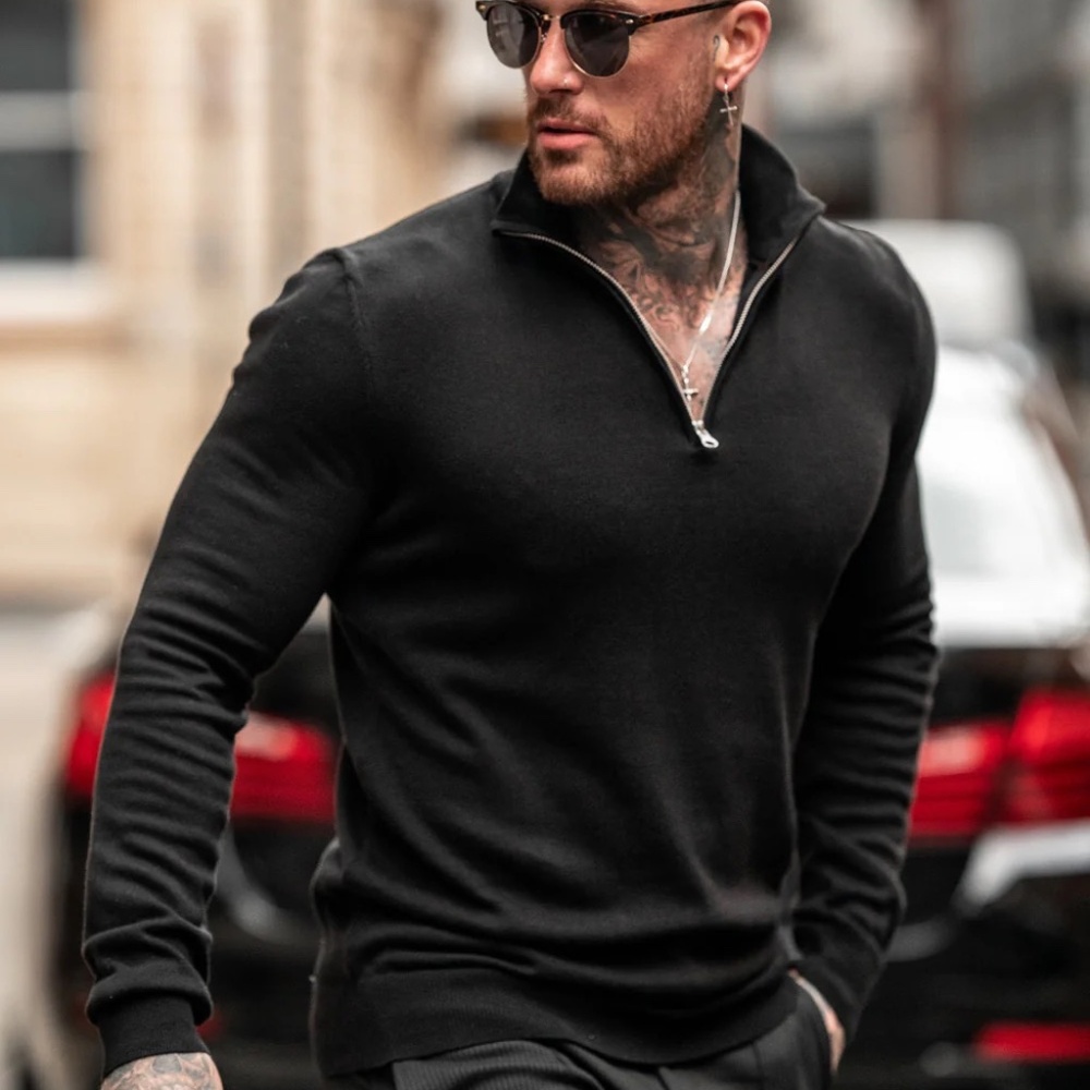 ICON AMSTERDAM SANTONI HALF ZIP SWEATER - LIKE NEW!!!